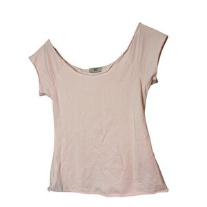 Maryam Nassir Zadeh MNZ Joyce top cap sleeve blush off shoulder size 8